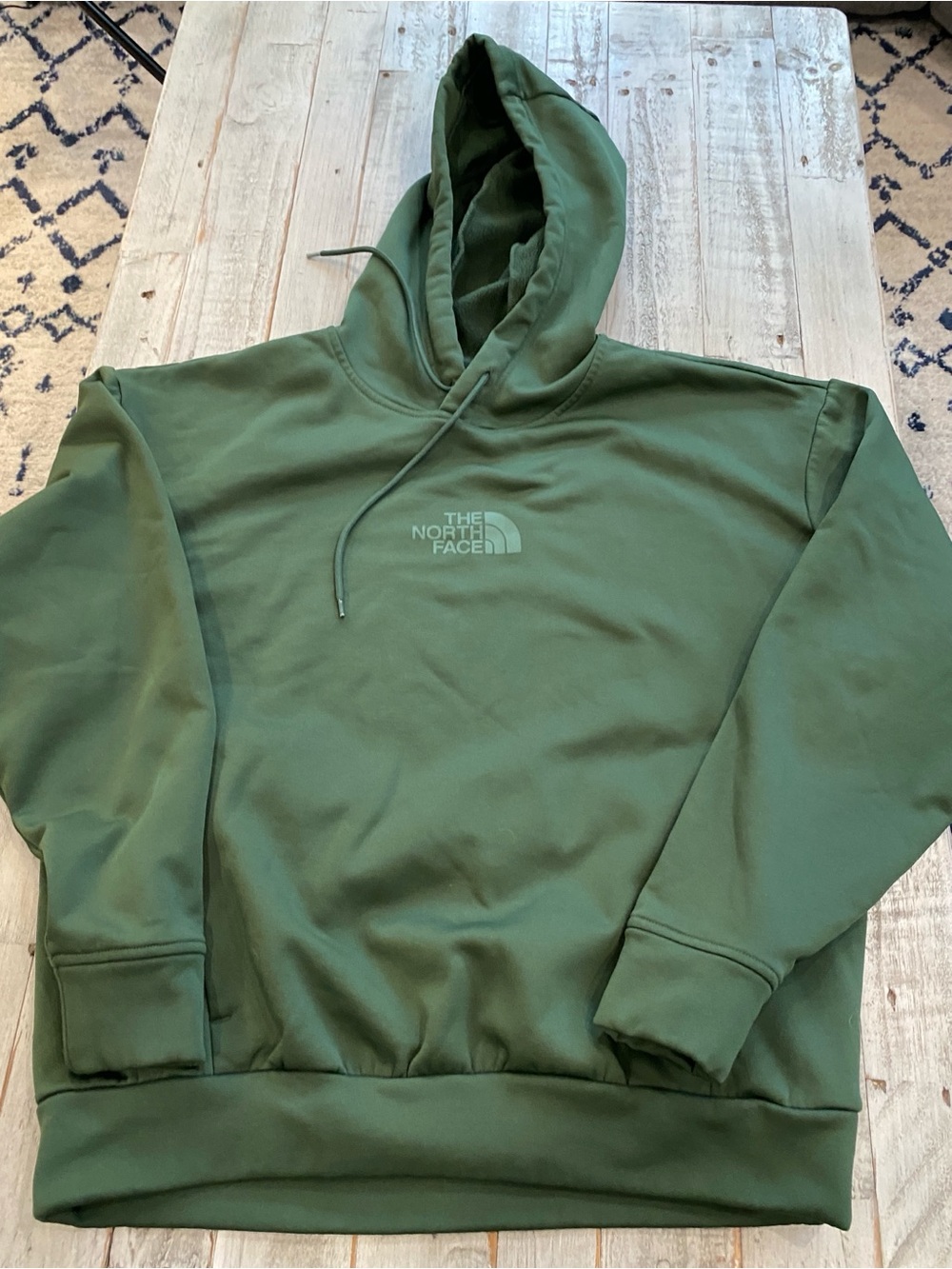The North Face Men's Pullover Hoodie Logo Olive Green Size Small